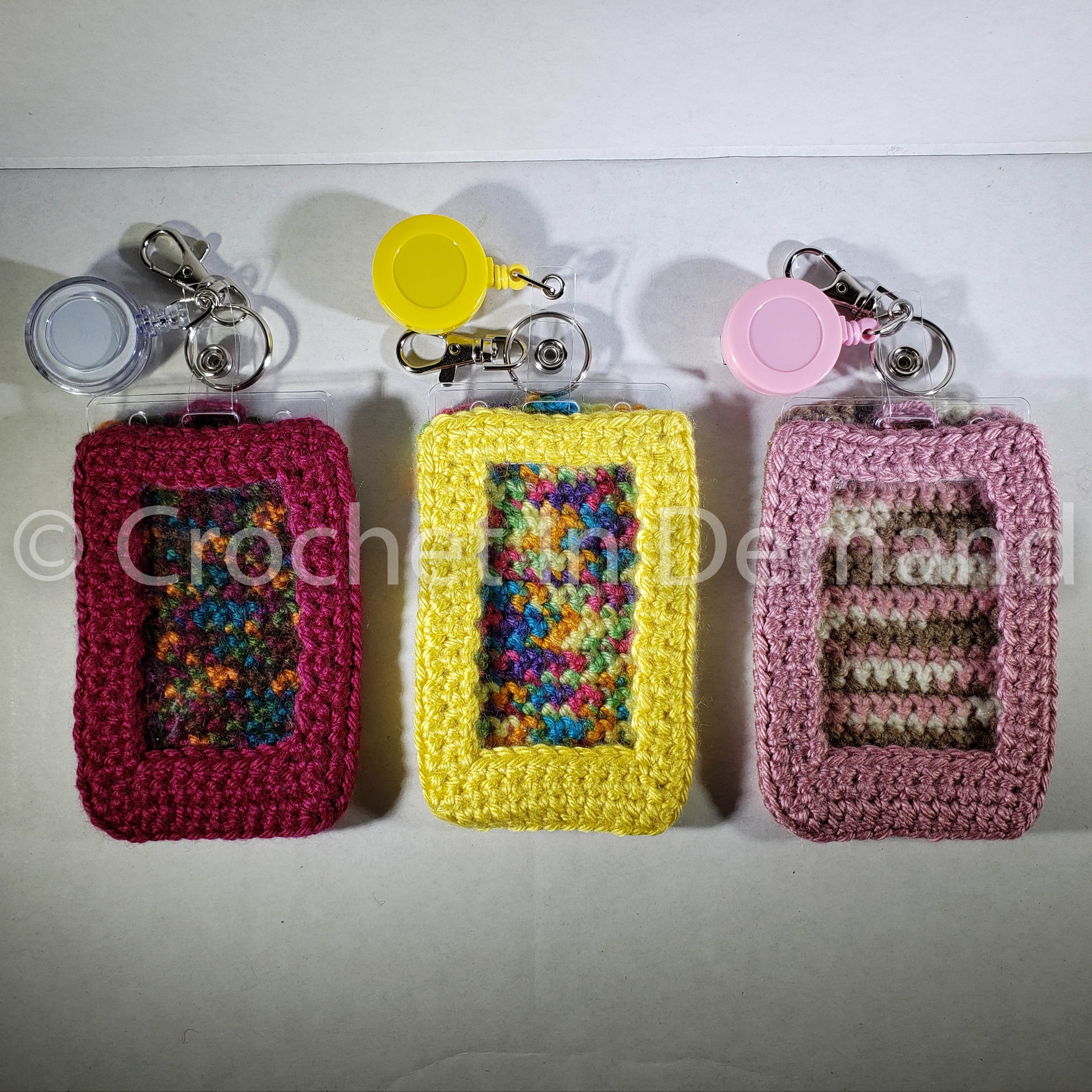 Crochet ID Badge, Metro Bus/Train Card Holder