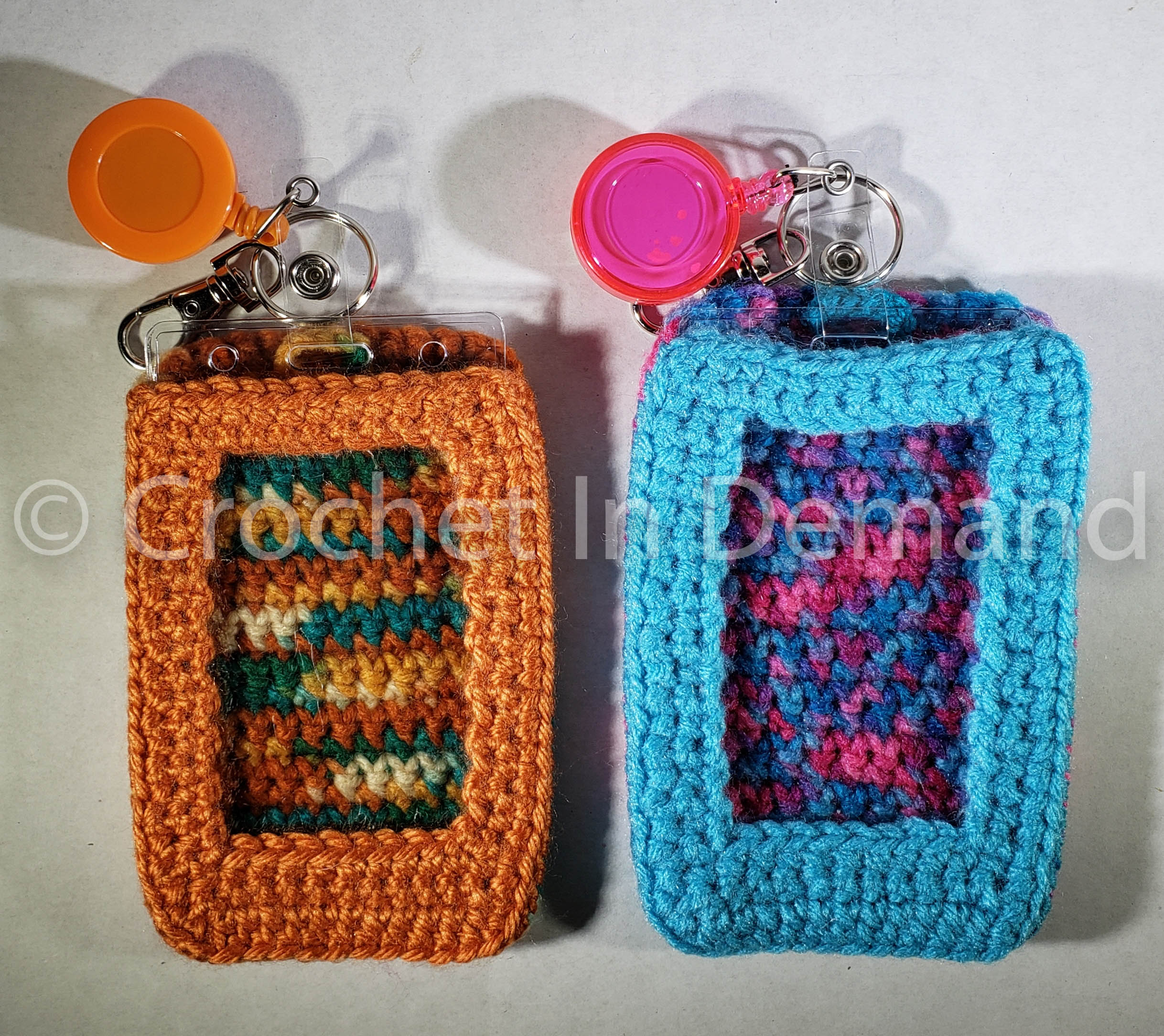 Crochet ID Badge, Metro Bus/Train Card Holder